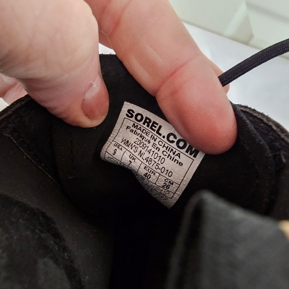 Sorel Hi-Line Lace Up Lug Combat Boots leather Chunky Waterproof - Picture 7 of 9